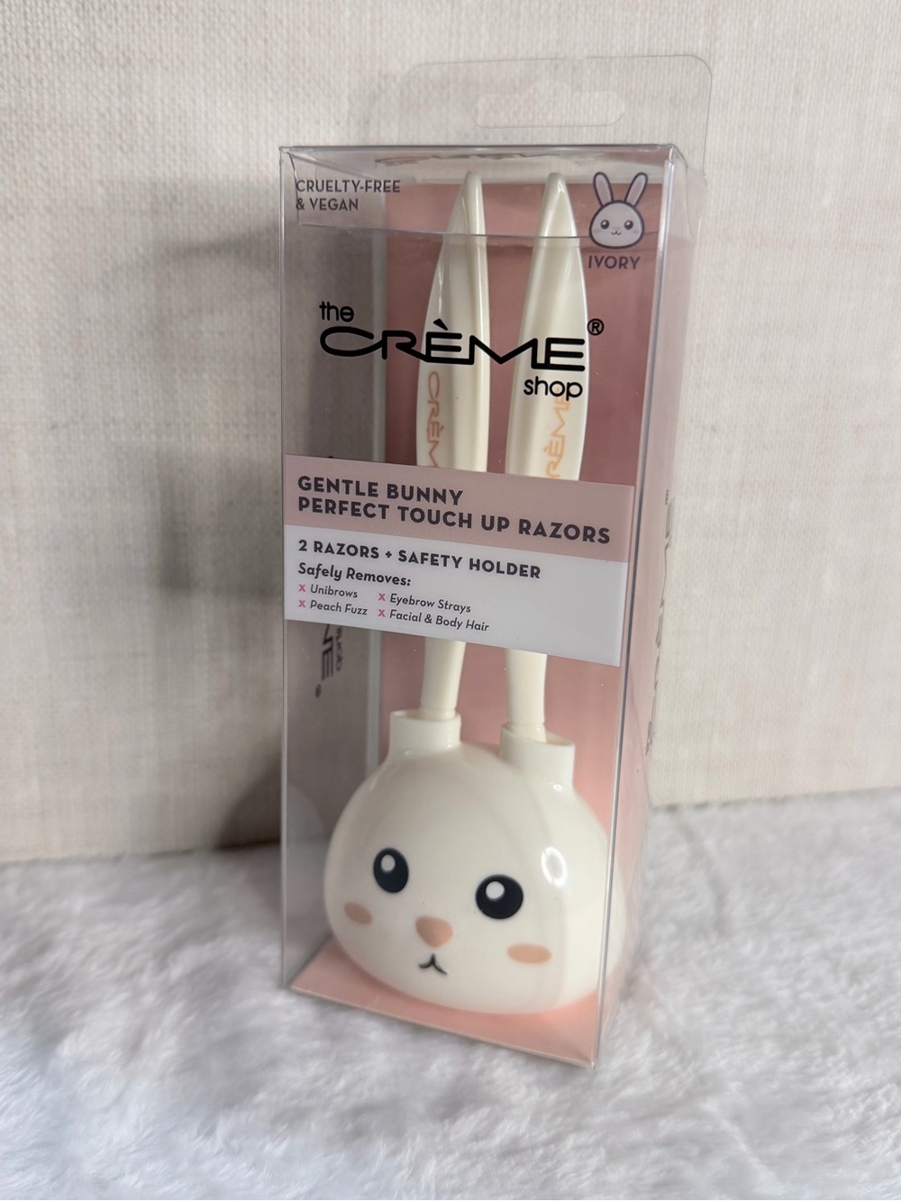 The Crème Shop Gentle Bunny Touch Up Razors — Ivory (2 Pack)